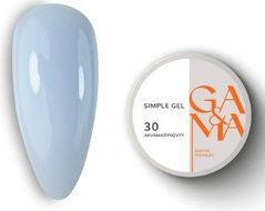 Гель для ногтей Симпл GEMELY ex GA&MA Simple gel 030 Akvamarynovyy Аквамариновый 15 мл