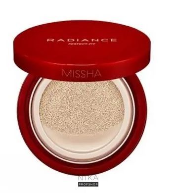 Кушон MISSHA Radiance Perfect Fit Cushon Foundation со сияющим финишем SPF50+ PA+++ №21N Vanilla, 15 г