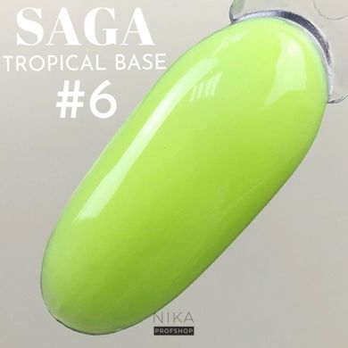 База цветная SAGA Tropical Base №06, неоновый лимонный, 8 млБаза цветная SAGA Tropical Base №06, неоновый лимонный, 8 мл