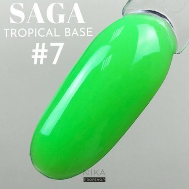 База цветная SAGA Tropical Base №07, неоновый лайм, 8 млБаза цветная SAGA Tropical Base №07, неоновый лайм, 8 мл