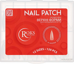 Верхні форми ROKS для нарощування нігтів 120шт.ALMONDВерхні форми ROKS для нарощування нігтів 120шт.ALMOND