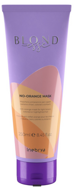Маска INEBRYA Blondesse no-orange mask для блонда анти-оранж 250 млМаска INEBRYA Blondesse no-orange mask для блонда анти-оранж 250 мл