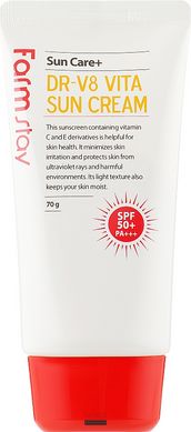 Солнцезащитный крем с витаминами FARM STAY DR-V8 Vita Sun Cream SPF50+ PA+++ 50 млСолнцезащитный крем с витаминами FARM STAY DR-V8 Vita Sun Cream SPF50+ PA+++ 50 мл