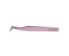Пинцет L LASH SECRET (розовый блеск)Пинцет L LASH SECRET (розовый блеск)