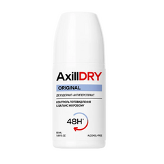 Кульковий дезодорант-антиперспірант Axilldry Original до 48 годин, 50 мл Контроль потовиділення & баланс мікробіомуКульковий дезодорант-антиперспірант Axilldry Original до 48 годин, 50 мл Контроль потовиділення & баланс мікробіому