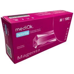 Рукавички нітрилові MediOk колір Magenta рожевий M 100 штРукавички нітрилові MediOk колір Magenta рожевий M 100 шт