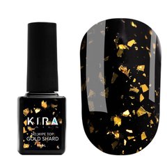 Топ БЕЗ липкого шару із золотою поталлю KIRA NAILS No wipe Gold Shard Top 6 млТоп БЕЗ липкого шару із золотою поталлю KIRA NAILS No wipe Gold Shard Top 6 мл