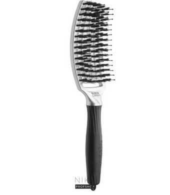 Щітка масажна Olivia Garden Finger Brush Care Iconic Boar&Nylon Trinity Silver OGID1690Щітка масажна Olivia Garden Finger Brush Care Iconic Boar&Nylon Trinity Silver OGID1690
