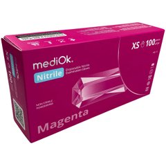 Рукавички нітрилові MediOk колір Magenta рожевий XS 100 штРукавички нітрилові MediOk колір Magenta рожевий XS 100 шт