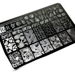 Пластина для стемпінгу RichColor Maх Print RcR-05 велика листки і гілочкиПластина для стемпінгу RichColor Maх Print RcR-05 велика листки і гілочки