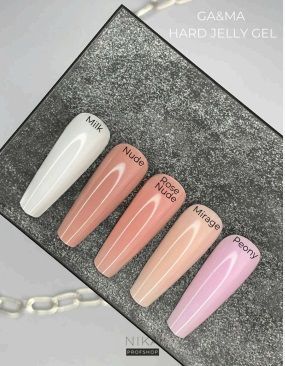 Гель-желе для ногтей GEMELY ex GA&MA Hard Jelly gel Peony Пион 30 мл