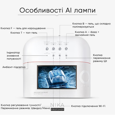 Лампа зі штучним інтелектом O NAIL WhiteЛампа зі штучним інтелектом O NAIL White