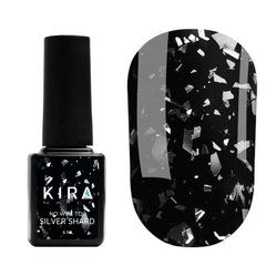 Топ БЕЗ липкого шару із срібною поталлю KIRA NAILS No wipe Silver Shard Top 6 млТоп БЕЗ липкого шару із срібною поталлю KIRA NAILS No wipe Silver Shard Top 6 мл