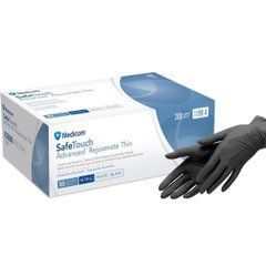 Рукавиці нітрилові MEDICOM SAFE TOUCH чорні S 100 шт