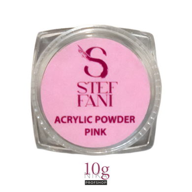 Акрилова пудра Steffani Acryl Powder Pink рожева 10 гАкрилова пудра Steffani Acryl Powder Pink рожева 10 г