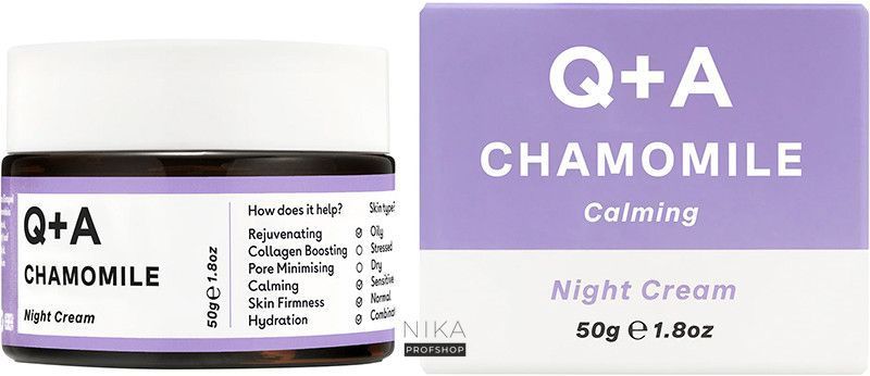 Крем для лица ночной Q+A Chamomile Calming Night Cream 50 млКрем для лица ночной Q+A Chamomile Calming Night Cream 50 мл