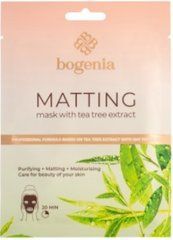 Маска тканинна Bogeniа з екстрактом чайного дерева BG 324-3(матуюча)Маска тканинна Bogeniа з екстрактом чайного дерева BG 324-3(матуюча)
