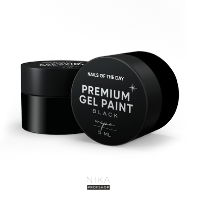 Гель-фарба NAILSOFTHEDAY Premium Gel Paint Black Wipe з липким шаром, 5 млГель-фарба NAILSOFTHEDAY Premium Gel Paint Black Wipe з липким шаром, 5 мл