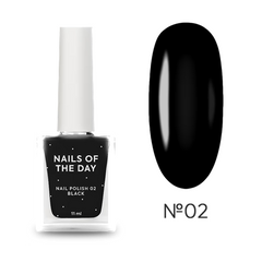 Лак для нігтів NAILS OF THE DAY Nail Polish Black чорний, 11 млЛак для нігтів NAILS OF THE DAY Nail Polish Black чорний, 11 мл