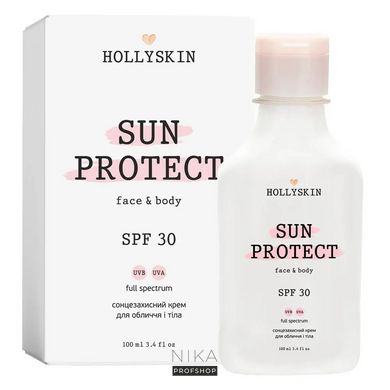 Крем сонцезахисний HOLLYSKIN для обличчя і тіла Sun Protect SPF 30 100 млКрем сонцезахисний HOLLYSKIN для обличчя і тіла Sun Protect SPF 30 100 мл