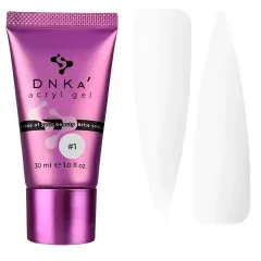 Акригель для нігтів DNKa Acryl gel tube №0001 Glass 30 млАкригель для нігтів DNKa Acryl gel tube №0001 Glass 30 мл