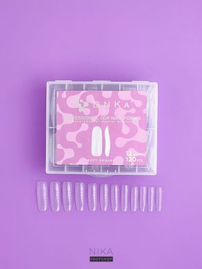 Багаторазові верхні форми DNKa Top Nail Forms Soft Square 120 штБагаторазові верхні форми DNKa Top Nail Forms Soft Square 120 шт