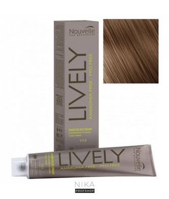 Крем-фарба Nouvelle Lively Hair Color безаміачна 6 Світло каштановий 100 мл.Крем-фарба Nouvelle Lively Hair Color безаміачна 6 Світло каштановий 100 мл.