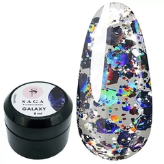 Гель для дизайну SAGA Professional Galaxy Glitter №01 8 млГель для дизайну SAGA Professional Galaxy Glitter №01 8 мл