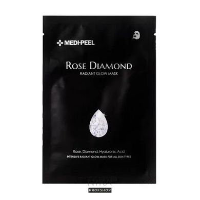 Маска тканинна з гіалуроновою кислотою MEDI-PEEL Rose Diamond Radiant Glow Mask освітлююча 25 млМаска тканинна з гіалуроновою кислотою MEDI-PEEL Rose Diamond Radiant Glow Mask освітлююча 25 мл