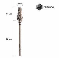 Фреза для маникюра твердосплавная Nisima H704sK крестообразная насечка 6 ммФреза для маникюра твердосплавная Nisima H704sK крестообразная насечка 6 мм