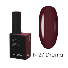 Гель-лак для нігтів BIBLIOTEKA Gel Polish №27 Drama, бордо, 10 млГель-лак для нігтів BIBLIOTEKA Gel Polish №27 Drama, бордо, 10 мл