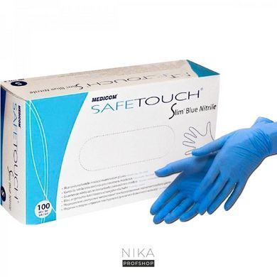 Перчатки нитриловые MEDICOM SAFE TOUCH Синие XS 100 штПерчатки нитриловые MEDICOM SAFE TOUCH Синие XS 100 шт
