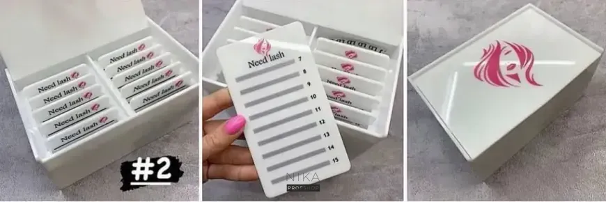 Бокс на 10 планшеток для наклеивания лент с искусственными ресницами Need LashБокс на 10 планшеток для наклеивания лент с искусственными ресницами Need Lash