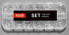Набір для дизайну нігтів KODI PROFESSIONAL for Nail Design матеріал: металевий сплав 12 видів мікс 1Набір для дизайну нігтів KODI PROFESSIONAL for Nail Design матеріал: металевий сплав 12 видів мікс 1