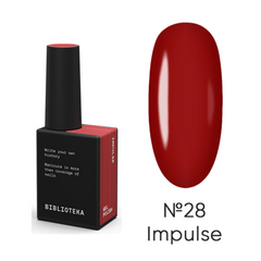 Гель-лак для нігтів BIBLIOTEKA Gel Polish №28 Impuls, яскраво-червоний, 10 млГель-лак для нігтів BIBLIOTEKA Gel Polish №28 Impuls, яскраво-червоний, 10 мл