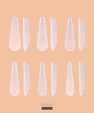 Багаторазові пластикові форми для нарощування нігтів KODI PROFESSIONAL Arched Forms Gotic Almond 120 шт в коробціБагаторазові пластикові форми для нарощування нігтів KODI PROFESSIONAL Arched Forms Gotic Almond 120 шт в коробці
