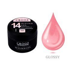 Гель для нарощування Crooz One-Phase Builder Gel 14 Shimmer Beige 15 мл