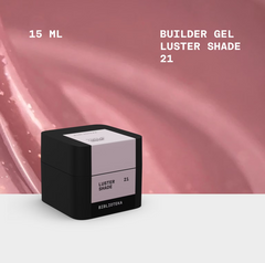 Гель для наращивания BIBLIOTEKA Builder Gel №21 Luster Shade холодный розово-бежевый с шиммером 15 мл