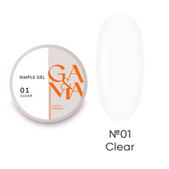Гель для ногтей GEMELY ex GA&MA Simple gel 001 Clear Симпл гель 001 Прозрачный 50 млГель для ногтей GEMELY ex GA&MA Simple gel 001 Clear Симпл гель 001 Прозрачный 50 мл
