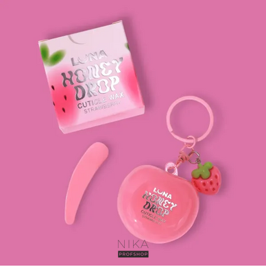 Віск для кутикули з ароматом полуниці з вершками LUNA Honey Drop Cuticle Wax Strawberry, 5 млВіск для кутикули з ароматом полуниці з вершками LUNA Honey Drop Cuticle Wax Strawberry, 5 мл