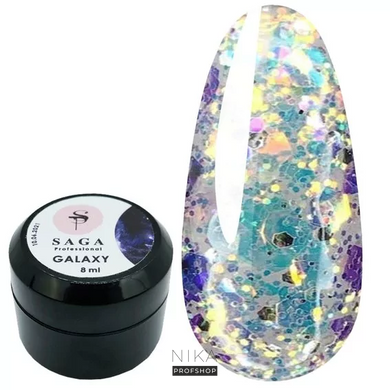 Гель для дизайна SAGA Professional Galaxy Glitter №06 8 млГель для дизайна SAGA Professional Galaxy Glitter №06 8 мл