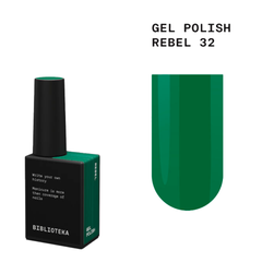 Гель-лак для нігтів BIBLIOTEKA Gel Polish №32 Rebel, зелений, 10 млГель-лак для нігтів BIBLIOTEKA Gel Polish №32 Rebel, зелений, 10 мл