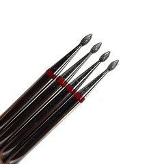 Фреза для манікюру для фрезера IQnails алмазна "Оливка" IQ254.514.012 [червона; d 1,2 мм]Фреза для манікюру для фрезера IQnails алмазна "Оливка" IQ254.514.012 [червона; d 1,2 мм]