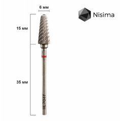 Фреза для маникюра твердосплавная Nisima HL704fK продольная насечка 6 ммФреза для маникюра твердосплавная Nisima HL704fK продольная насечка 6 мм