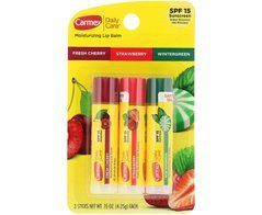 Бальзам для губ Carmex Cherry, Strawberry, Winter GREEN (вишня, полуниця, зимова зелень) - 3 стіка по 4.25 гБальзам для губ Carmex Cherry, Strawberry, Winter GREEN (вишня, полуниця, зимова зелень) - 3 стіка по 4.25 г