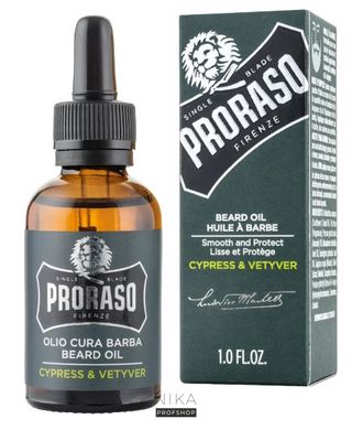 Освежающее масло для ухода за бородой PROSACO Cypress & Vetiver 30 млОсвежающее масло для ухода за бородой PROSACO Cypress & Vetiver 30 мл