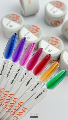 Гель для ногтей GEMELY ex GA&MA Simple gel 049 Emerald Симпл Эмеральд 15 мл