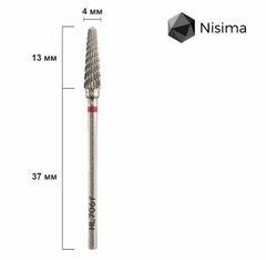 Фреза для маникюра твердосплавная Nisima HL706fK продольная насечка 4 ммФреза для маникюра твердосплавная Nisima HL706fK продольная насечка 4 мм