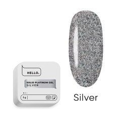 Гель-фарба з липким шаром Hello Solid Platimum Gel Silver 5 гГель-фарба з липким шаром Hello Solid Platimum Gel Silver 5 г