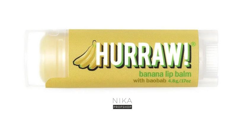 Бальзам для губ Hurraw! Banana Lip Balm 4,8 гБальзам для губ Hurraw! Banana Lip Balm 4,8 г